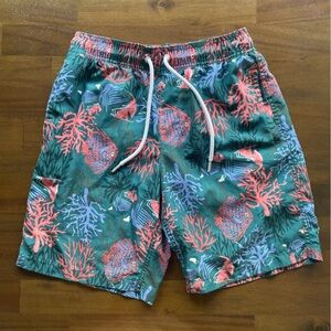 Amazon Essentials Men Swim Trunks Orange Green Blue Coral Shorts- size Small